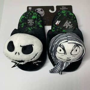 Disney Black and Green Nightmare Before Christmas Slippers youth